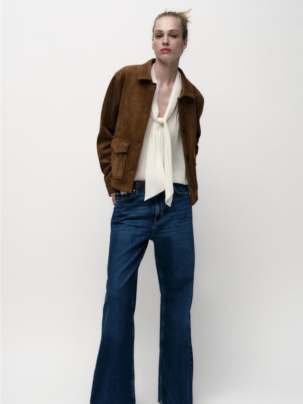 NWT Zara Faux Suede Jacket in Size Small